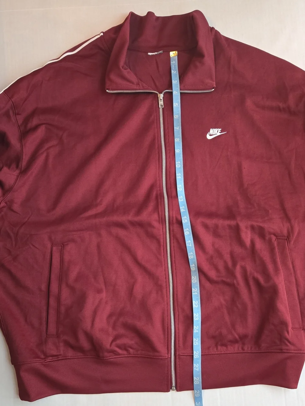 Nike Sportswear Club Men’s Oversized Knit Track Jacket Dark Team Red/White 2XL